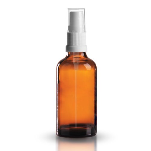 5 x Braunglasflasche 100ml / Sprühflasche inkl. Pumpzerstäuber / Sprühkopf DIN 18 mit Schutzkappe