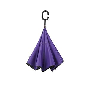 WOWGADGET Paraguas invertido con mango