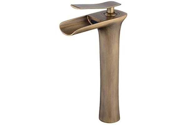 Beelee BL9009HA Robinet de Salle de Bains pour Les Lavabos antique laiton Haut Robinet de Lavabo Mitigeur