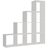 Vicco Treppenregal Aramis, Weiß, 138 x 143 cm 10 Fächer