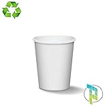 papel color cafe nombre Recibirás 100 vasos de cartón de 180 ml de color blanco.