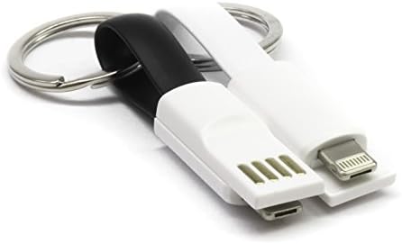 Verzit 2in1 Key Keychain Charge &amp; Data Cable | Mini Magnetic Charging Cable for Android and iPhone Keychain Lightning Cable 2in1 cm Android Charging Cable 2 in 1 (Pack of 2)