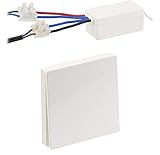 Funk-Set KFS-50 bestehend aus Empfänger KFS-50.rc und batterielosem Ein/Aus-Schalter KFS-50.s inklusive Montageplatte und Klebepad sowie deutscher Anleitung • Funk-Empfänger für batterielosen Funk-Ein/Aus-Schalter: • Maximale Last: 2.200 Watt / 10 Ampere • Batterieloser Funk-Ein/Aus-Schalter zur Wandinstallation: • Mit bis zu 10 Empfängern vernetzbar • Stromversorgung: kinetische Energie per Kippschalter
