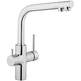 Artema Split Dual Flow Eviye Bataryası A42144, 360&deg; D&ouml;nebilen, Krom, &Ccedil;ift Fonksiyonlu Başlık, Tezgah &Uuml;st&uuml; Montaj