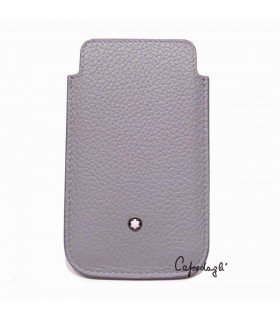 Preisvergleich Produktbild MONTBLANC HÜLLE SMARTPHONE LEDER SOFT GRAIN GRAU 109171