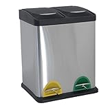 Cubo de basura ecológico duo: lo puedes utilizar para clasificar tus residuos gracias a sus dos compartimentos de 20 L cada uno