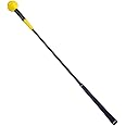JARAGAR Golf Swing Trainer, Power Flex Golf Swing Training Aid for Improved Tempo Rhythm Balance and Strength, 48 Inches Yellow Golf Training Aids Warm-Up Stick Indoor Practice Accessories