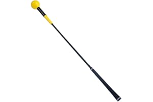 JARAGAR Golf Swing Trainer, Power Flex Golf Swing Training Aid for Improved Tempo Rhythm Balance and Strength, 48 Inches Yellow Golf Training Aids Warm-Up Stick Indoor Practice Accessories