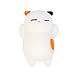 Produktbild PINEsong Nette Mochi Squishy Tier Squeeze Healing Fun Kinder Kawaii Spielzeug Stress Reliever Dekor (Weiß & Grau) (D)