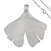 Produktbild JOBO Damen Anhänger Ginko Ginkgo 925 Sterling Silber matt mit Kette 50 cm