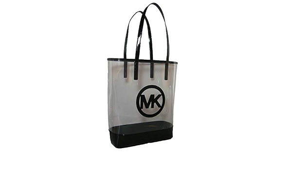 New Michael Kors Logo MK Signature Borsetta XL trasparente nero trasparente  : Amazon.it: Scarpe e borse