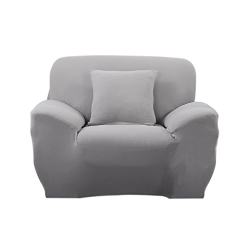Einzelschlafcouch Sitzbezug Slipcover Sofa Husse Dekor Spandex-Stretch - Grau