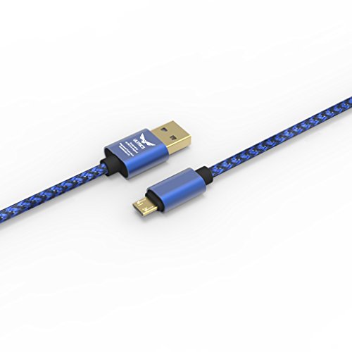 ULTRICS® Micro USB Kabel [3M – 9FT] Nylon geflochtenes Aufladeeinheits-Kabel Tangle geben Synchronisierungsauflade USB-androides Aufladeeinheits-Blei für Samsung-Galaxie, Sony, Nokia, Microsoft, Motorola, Kindle, Nexus, Huawei, LG, Xiaomi, OPPO – Lebenszeit-Garantie, Geld frei Zurück Garantie - 5