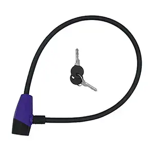 Allextreme EX-000I Heavy Duty Anti-Theft Multipurpose Steel Cable Safety Helmet Lock with 2 Keys for Bike, Bicycle and Cycle (Color may Vary)