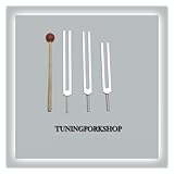 Tuningforkshop 3 Pc Missing Sacred Solfeggio Tuning Fork for Healing with Mallet+Pouch