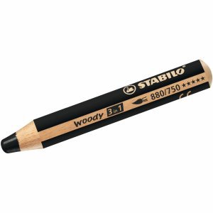 Preisvergleich Produktbild Stabilo 5 x Holzfarbstift Woody 3 in 1 Schwarz