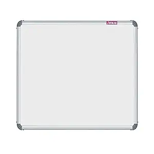 Jaykal Non-Magnetic Double Sided White Board and Chalk Board Both Side Writing Boards, One Side White Marker and Reverse Side Chalk Board Surface (2 Feet x 2 Feet, Pack of 1)