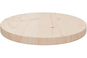 Annlera Tischplatte aus Holz Runder Desktop Dekorplatte Schutzplatte Ersatztischplatte für Esstische Couchtische oder Gartentische Modernes Design Leicht zu Reinigen Braun 30x2,5 cm