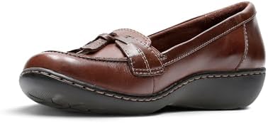 Clarks Ashland Bubble, Mocassino Donna, Braunes Leder, 40 EU Larga