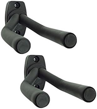 Guitar Wall Hangers Stand Keeper Hook Holder for Home and Studio, Guitar Hanger Hook Holder Wall Mount for Guitar, Bass, Mandolin, Banjo, Violin, Ukulele and Fiddle, Pack of 2