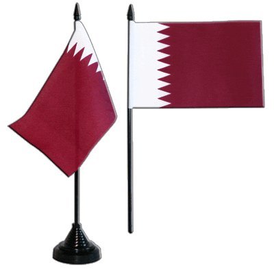 Preisvergleich Produktbild Flaggenfritze® Tischflagge Katar 10x15 cm