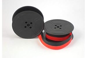SWARTZ INK Brother Deluxe 750, 750TR, 800 and 895 Typewriter Ribbon, Black and Red, Compatible, Twin Spool