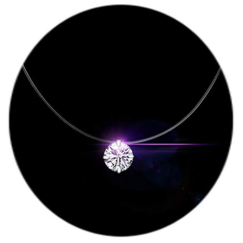 Collier invisible ras-de-cou - Strass brillant - Finition Argent