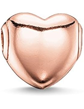 Thomas Sabo Damen-Bead Herz Karma Beads 925 Sterling Silber 750 roségold vergoldet K0102-415-12