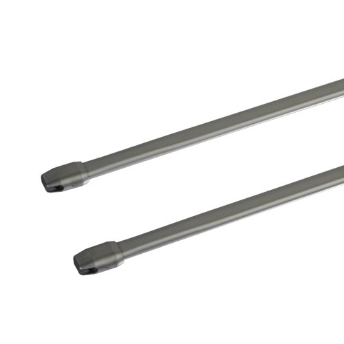 Liedeco Scheibenstange Standard, 11 mm Cafehausstange, 2 Stk weiß, 080-140 cm ausziehbar - 2