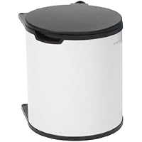 Brabantia Built-In - Cubo de basura, 15 litros, cubo interior de plástico extraíble, color blanco
