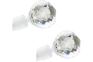 Sento 19mm Weiß Glanz Zusammenstellung Gardinenstangen Erstellen Vorhangstange 2X Endstücke Tela