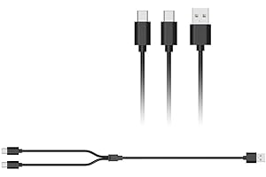 ZLiT Charing Cord Cable for PS5,Fast 2 in 1 Charging Type C Charger Cable Cord for PS5 VR2 for Switch Controller (Black)