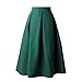 Produktbild LANSKIRT A-Linie Elegant Faltenrock Hohe Taille Midi-Rock - Damen (L, Grün)
