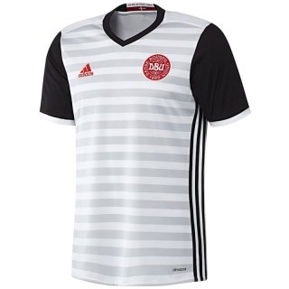 adidas Niños Dinamarca visitante Réplica, infantil, color blanco / negro, tamaño small