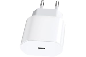 RS Cargador USB C, 20W Carga Rápida PD 3.0, Cargador iPhone y Enchufe Compatible con iPhone 17/16/15/14/13/12/11 Pro MAX, SE, iPad, AirPods, Samsung Galaxy y Dispositivos con Cable Tipo C