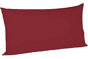 Fleuresse Colours Kissenbezug, Mako Satin, Dunkelrot, 40 x 80 cm