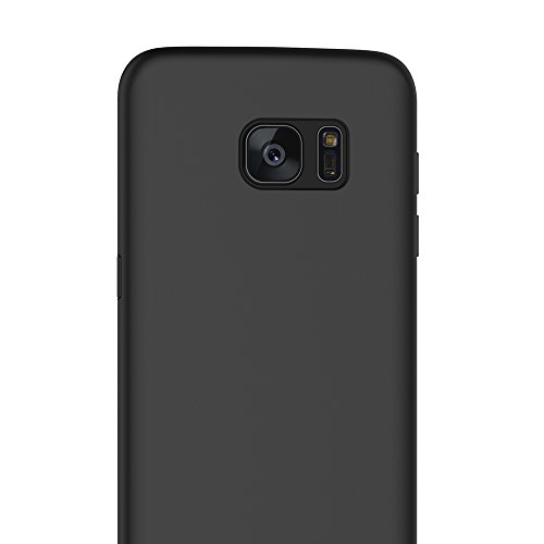 Funda Samsung Galaxy S7 Edge  AICEK Negro Silicona Fundas para Samsung S7 Edge Carcasa Galaxy S7 Edge Negro Silicona Funda Case  5 5  