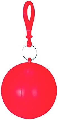prelikes Outdoor Raincoat Ball Disposable Camping Fishing Tourism Emergency Keychain (Red)