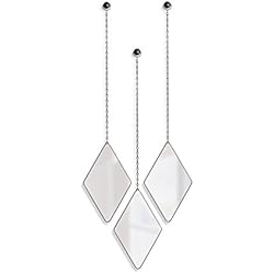 UMBRA Dima Mirror. Lot de 3 Miroirs Dima, suspendus, Coloris noir. Dim de chaque miroir 28.7x17.7x1.6cm.