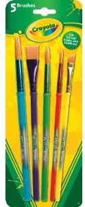 Toy Game Crayola 5ct Art and Craft Brush Set - Neutral Color Hair Contemporary Design with Great Variety Kid Child Play