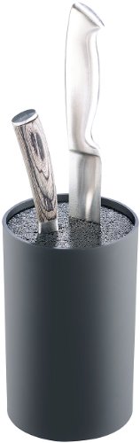 TokioKitchenWare Universeller Messerblock mit Borsten-Einsatz, schwarz - 2