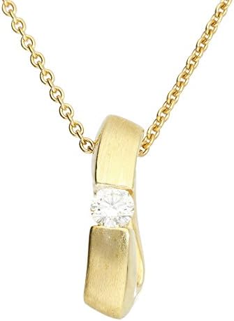 MyGold Necklace Chain Yellow Gold 14 carat 585 Gold with 0.15 Carat Flawless Diamond Length 42 cm Gift Ideas Gifts For Women Iris L – 03991 G403 DIA05S/I/If AK10 K42 CM