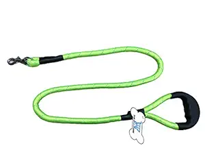 Heavy Duty Rope Dog Leash,Nylon Pet Leash, Soft Padded Handle Thick Lead Leash for Large Medium Dogs Small Puppy (X-Large, Green)