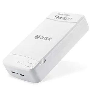 Zoook EXTERMINATOR UV Sterilizer Box |UV Sanitiser Box Uvc Disinfection Box with Dual Row UV Lamps and Led Indicators Along with Type C Input and A Dual USB Output for Mobile Charging and Aroma (White)