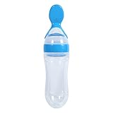 comprar cuchara dosificadora para bebes La cuchara de silicona alivia el dolor de la dentición y masajea las encías del bebé, el alimentador de cuchara mejora la coordinación mano-ojo y las habilidades motoras finas.