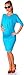 Happy Mama. Women's Maternity Stretch Jersey Dress Half Batwing Sleeve. 955p (Cyan, 14)