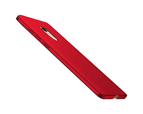 EIISSION Xiaomi Redmi Note 4X Funda Ultra Ligero Suave Mate Sedoso Pintura PC Fundas Carcasa Case Cover Protectora de m  viles telefon  a  Rojo 