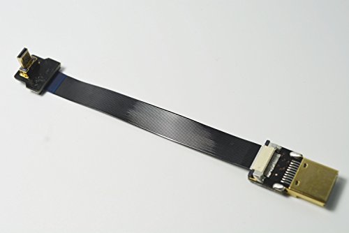 Neue schwarze FPV HDMI Kabel Micro Schnittstelle zu Standard-Schnittstelle für GH4 BMPCC A5000 A6000 A7S A7R 90 Grad DJI 10CM - 6