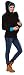 Zeta Ville - Women's Top Maternity Hooded Sweatshirt Babywearing Carrier - 032c (Black, UK 16/18, 2XL)