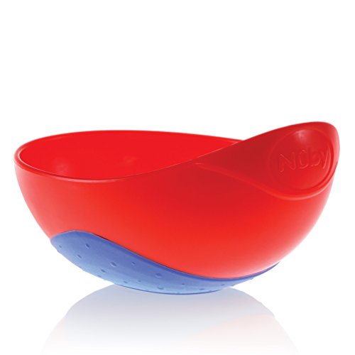 Nuby ID5374 Breischale mit rutschsicherem Boden und Löffel, farblich sortiert - 6